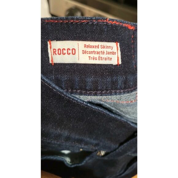 True Religion Men's Rocco Relaxed Skinny Jeans 31 Flap Pockets Dark Wash - Picture 6 of 7